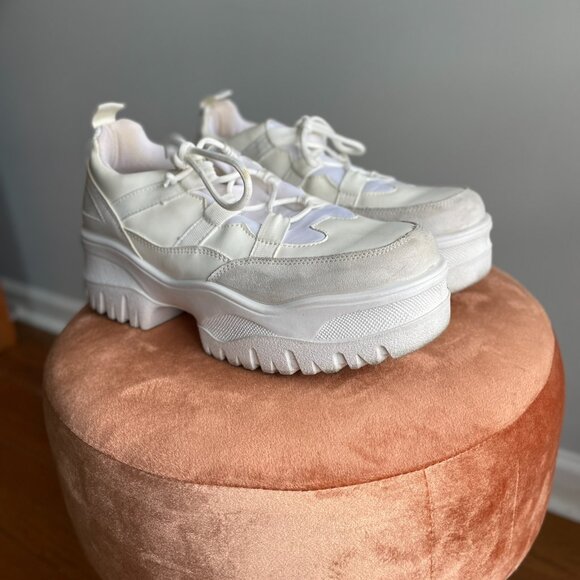 ASOS • White Chunky Platform Sneakers Size 38 / US 5 - Picture 2 of 10